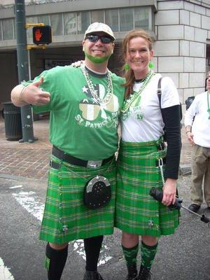 Saint Patrick's traditional fashionable kilts for fun celebrating celtic, Scottish, and Irish heritage!